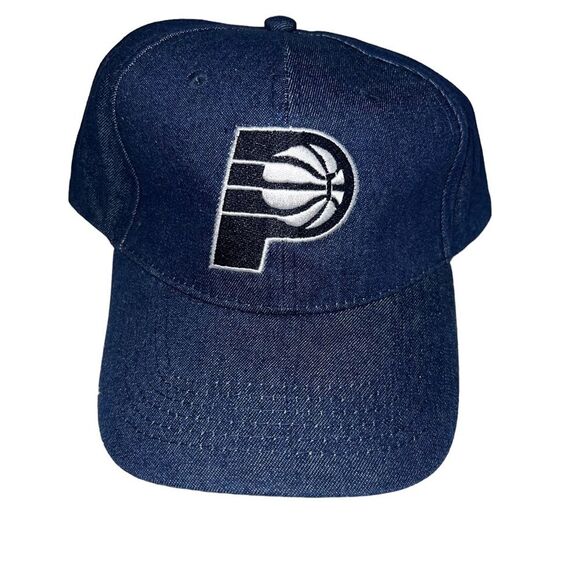 New Indiana Pacers Denim Baseball Hat Cap Adjustable NBA Basketball Lucas Oil - Picture 1 of 3